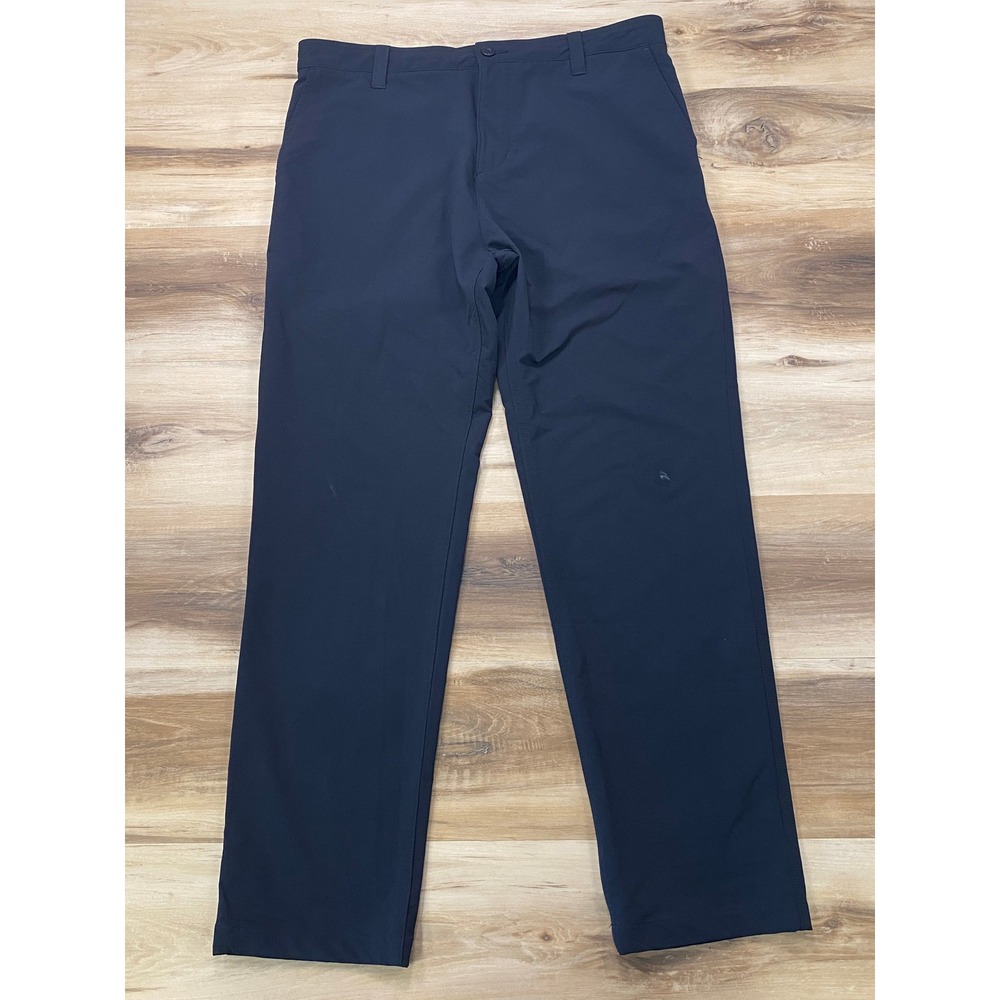 American Giant Pants 38x32 Active Chino Nylon Spandex Straight Leg Navy Blue